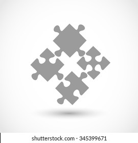 Puzzle pieces set vector