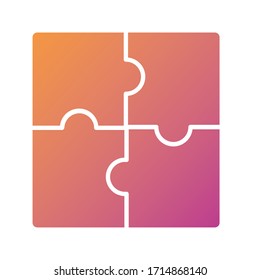 puzzle pieces silhouette style icon vector illustration design