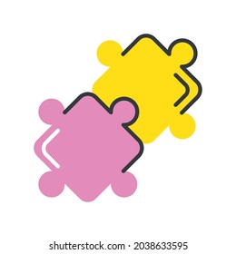 icono de solución de rompecabezas aislado