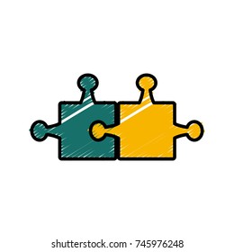 Puzzle pieces symbol