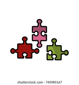 Puzzle pieces symbol