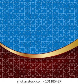 Puzzle pieces vector design