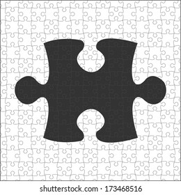 Puzzle pieces vector design