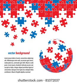 Puzzle pieces vector design