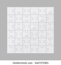 Puzzle pieces vector design illustration isolated on grey background