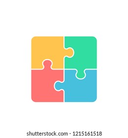 Puzzle pieces. Vector icon
