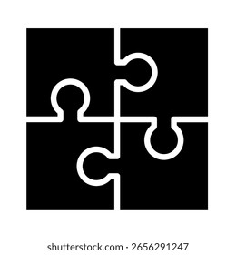Piezas de rompecabezas - icono de Vector