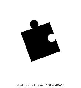Puzzle Pieces Vector Icon, The symbol of pazzle. Simple, modern flat vector illustration