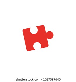 Puzzle Pieces Vector Icon, The symbol of pazzle. Simple, modern flat vector illustration