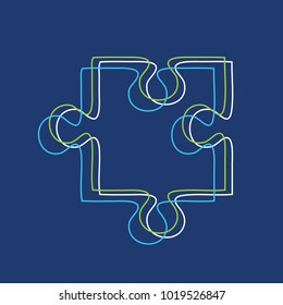 Puzzle pieces vector illustration