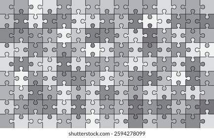 Puzzle pieces vector illustration background. Abstract jigsaw pattern
