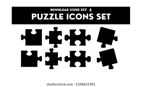 Puzzle pieces vector illustration isolated on white background
