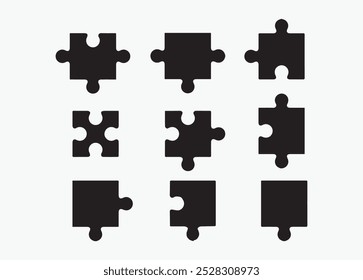 Juego de Vector de piezas de rompecabezas, rompecabezas, 