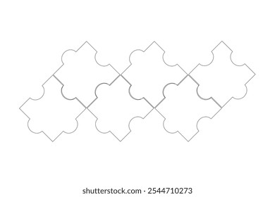 Conjunto de vetor de peças de quebra-cabeça. Quebra-cabeça em fundo branco. Conjunto de peças de quebra-cabeça. Ilustração vetorial