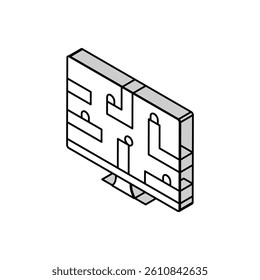 puzzle platform video game isometric icon vector. puzzle platform video game sign. isolated symbol illustration