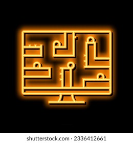 plataforma rompecabezas videojuego neon