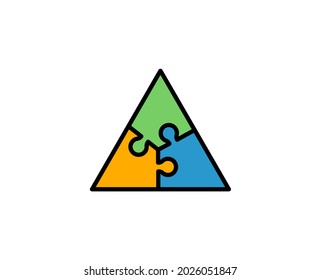 Puzzle premium line icon. Simple high quality pictogram. Modern outline style icons. Stroke vector illustration on a white background. 