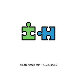 Icono de línea premium de rompecabezas. Pictograma sencillo de alta calidad. Iconos modernos de estilo de contorno. Ilustración vectorial de trazo sobre un fondo blanco. 