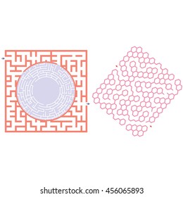Puzzle for Preschool Children. Maze game for kids geometric shape
