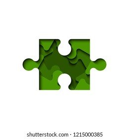 Puzzle presentation. Abstract puzzle infographic template explanatory text field for business statistics. Vector pieces puzzles illustration. Section compare service banner