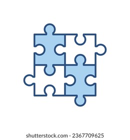 Puzzle related vector icon. Isolated on white background. Vector illustration
