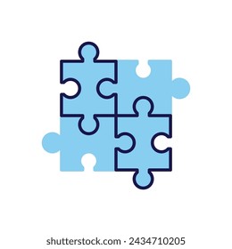 Puzzle related vector icon. Isolated on white background. Vector illustration