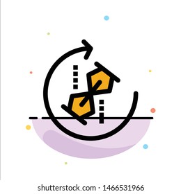 Puzzle, Repeat, Recycle, Puzzle, Joint Abstract Flat Color Icon Template. Vector Icon Template background