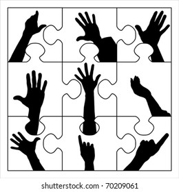 puzzle resign hands