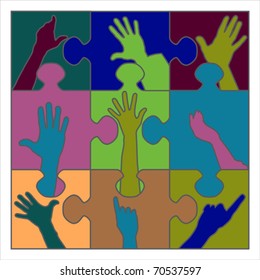 puzzle resign hands