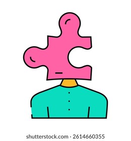 puzzle for resolve business problem line icon vector. puzzle for resolve business problem sign. isolated symbol illustration