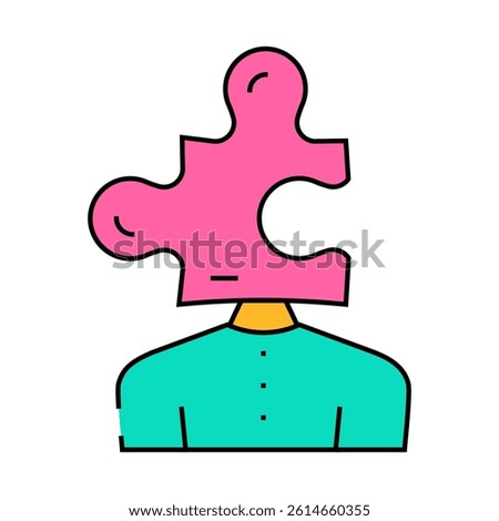 puzzle for resolve business problem line icon vector. puzzle for resolve business problem sign. isolated symbol illustration
