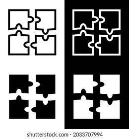 icono de rompecabezas o acertijos, paso editable, mejor para iconos Web. Ilustración del vector