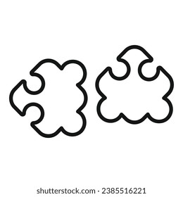 Puzzle of self realization icon outline vector. Self victory success. Vision leader