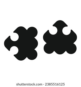 Rompecabezas del icono de autorealización simple vector. Éxito de la autovictoria. Líder de visión