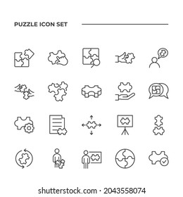 Puzzle set icon, isolated Puzzle set sign icon, vector illustration