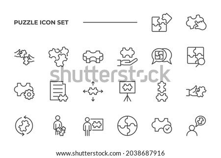 Puzzle set icon, isolated Puzzle set sign icon, vector illustration