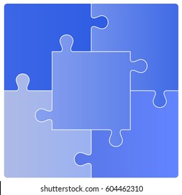 Puzzle set. Vector illustration