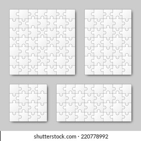 Puzzle Set - White - 4 puzzles