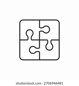 puzzle shapes icon sign vector