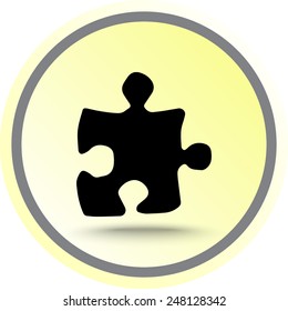 Puzzle sign icon, vector illustration. Flat design style 