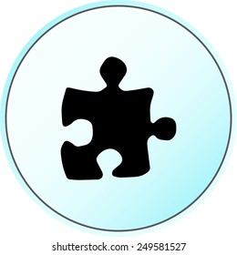 Puzzle sign icon, vector illustration. Flat design style 