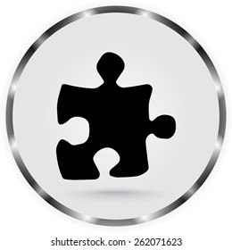 Puzzle sign icon, vector illustration. Flat design style 