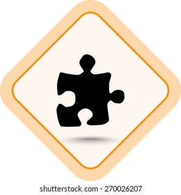 Puzzle sign icon, vector illustration. Flat design style 