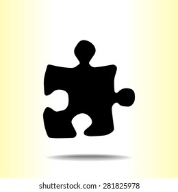 Puzzle sign icon, vector illustration. Flat design style 