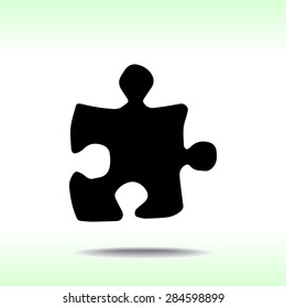 Puzzle sign icon, vector illustration. Flat design style 