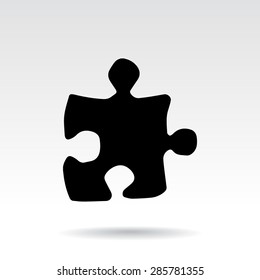 Puzzle sign icon, vector illustration. Flat design style 