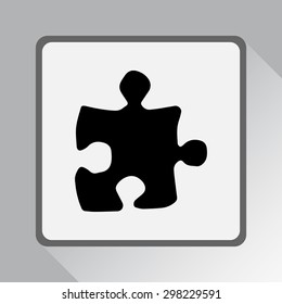 Puzzle sign icon, vector illustration. Flat design style 