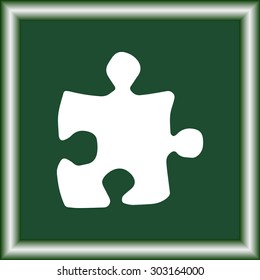 Puzzle sign icon, vector illustration. Flat design style 