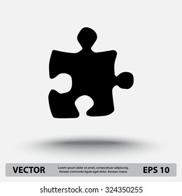 Puzzle sign icon, vector illustration. Flat design style 
