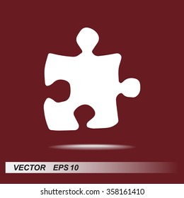 Puzzle sign icon, vector illustration. Flat design style 
